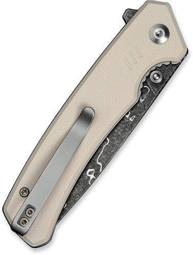 CIVIVI KNIFE MERIT 3.28" IVORY G10/DAMASCUS LINER LOCK