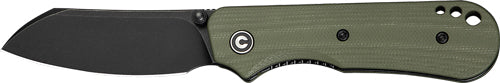 CIVIVI KNIFE CRABBY 2.7" G-10 OD GREEN BLACK STONEWASH