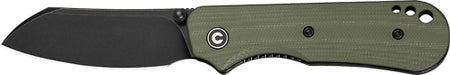 CIVIVI KNIFE CRABBY 2.7" G-10 OD GREEN BLACK STONEWASH