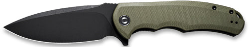CIVIVI KNIFE PRAXIS 3.75"   OD GREEN G10/BLACK STN CLAM PACK