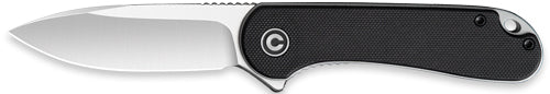 CIVIVI KNIFE ELEMENTUM 2.96" BLACK G10/SATIN D2 CLAM PACK