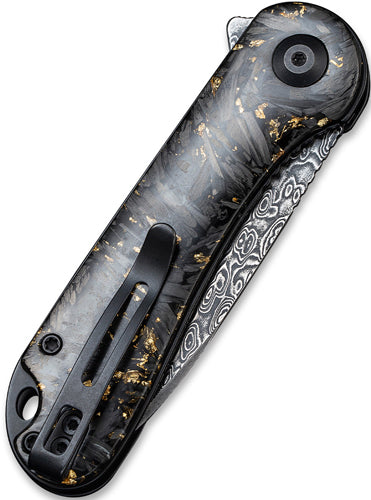 CIVIVI KNIFE ELEMENTUM 2.96" SHREDDED CBN FBR/GOLDEN DMSCS