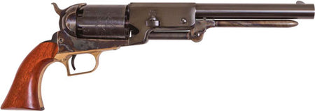 Cimarron CA020C00 1847 Walker Dragoon US 44 6 Shot 9" Blued Steel Barrel Blued Engraved Cylinder Color Case Hardened Steel Frame Walnut Grip Exposed Hammer