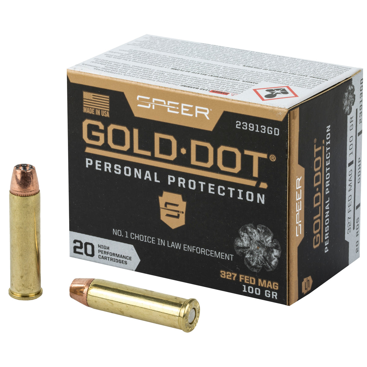 Speer .327 Federal Mag Gold Dot Personal Protection 100gr HP Ammo