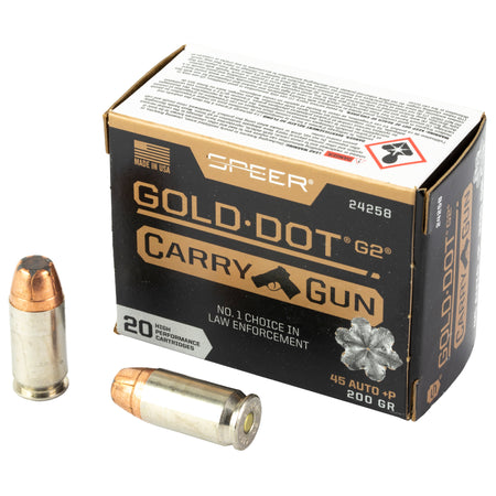 Speer .45 ACP +P Gold Dot Carry Gun 200gr HP Ammo