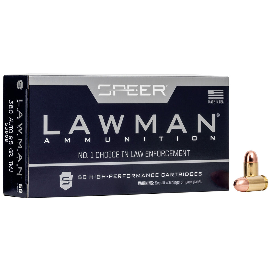 Speer .380 ACP Lawman 95gr TMJ Ammo