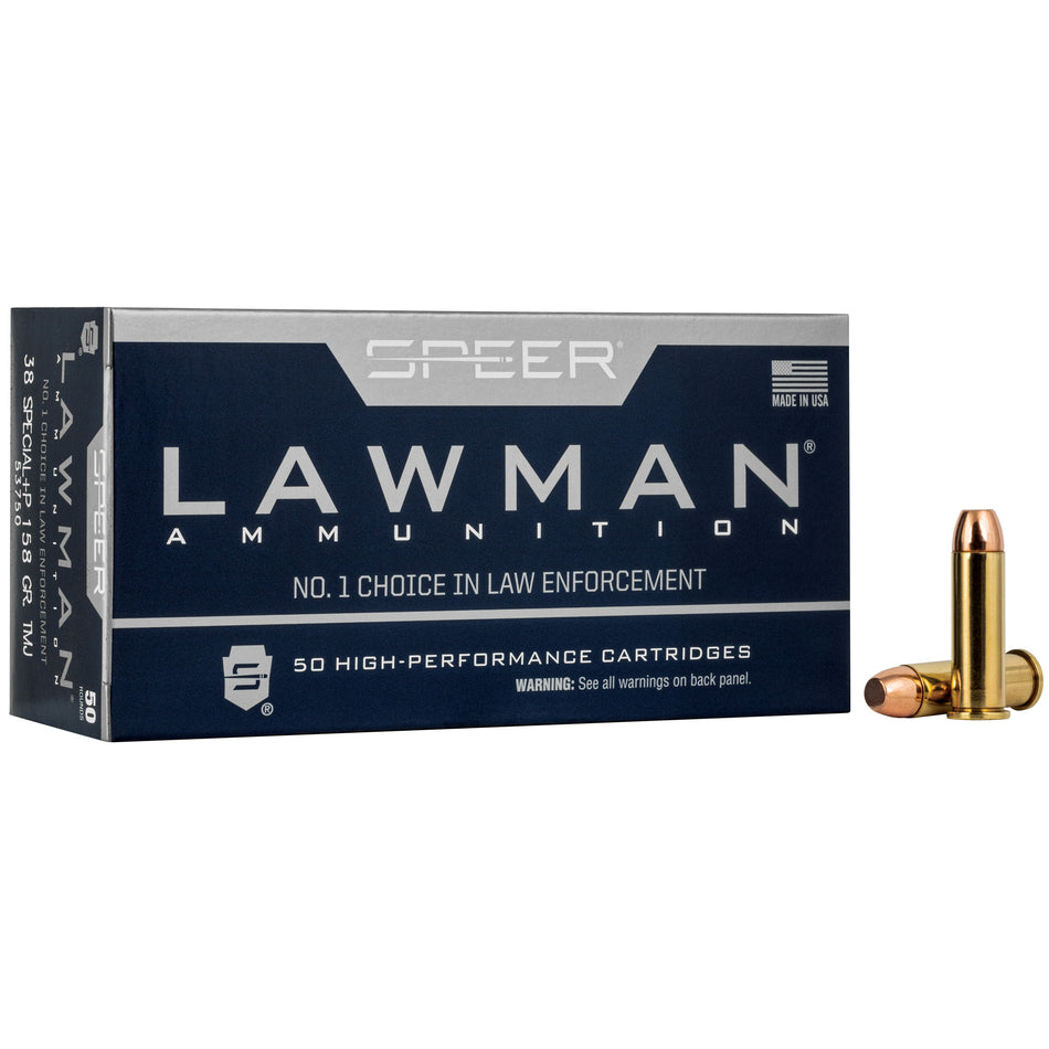 Speer .38 Special +P Lawman 158gr TMJ Ammo