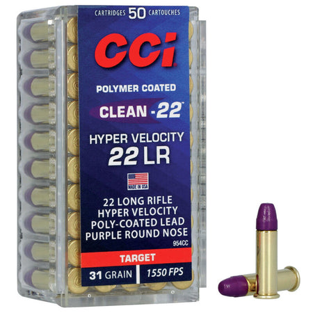 CCI Clean-22 Hyper Velocity .22 Long Rifle 31 Gr Solid 2