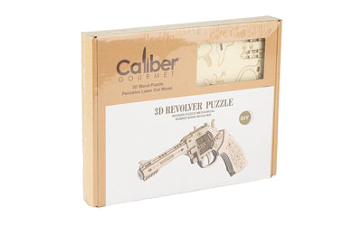 Caliber Gourmet Wood Revolver Puzzle, Brown CBG-PZ-04R