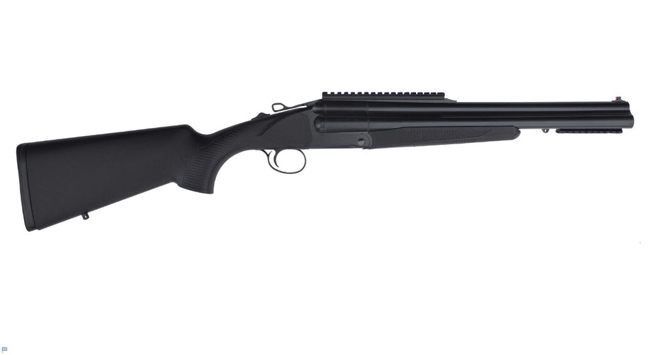 Charles Daly 930110 Triple Threat Full Size 12 Gauge Break Open 3" 3 18.50" Blued Triple Barrel, Blued Steel Receiver w/Picatinny Rail, Checkered Black Synthetic Stock, Right Hand
