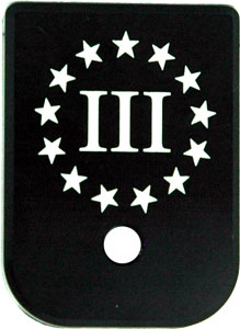 CRUXORD MAGAZINE BASE PLATE 3% FLAG FITS MOST GLOCKS!