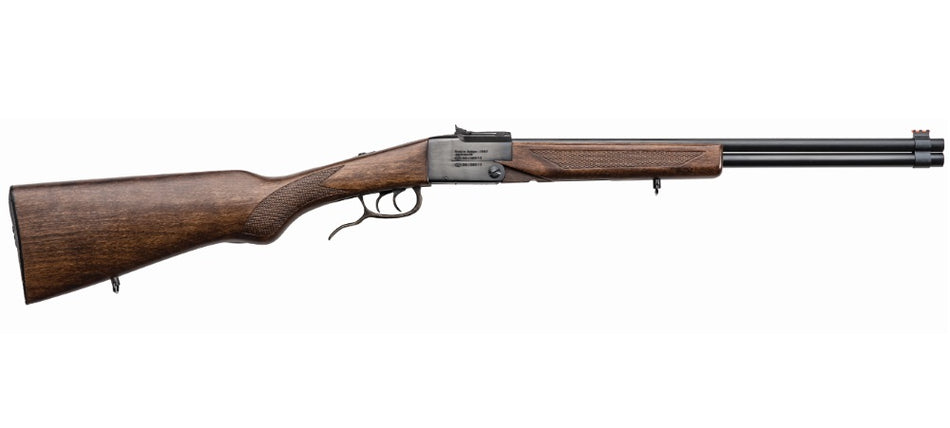 Chiappa Firearms 500190 Double Badger 22 LR 20 Gauge 19" Blued Beechwood Folding Checkered Stock