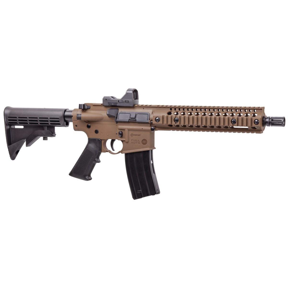 Crosman Full Auto R1 BB Airgun Co2 Powered Dark Earth with Red Dot