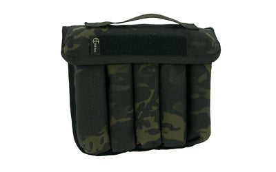 Cole-TAC Can Caddy, Standard Size, 500 Denier Nylon, 9.25"x10.5"x2.5", Multicam Black, 5 Slots for Suppressor Storage CD106