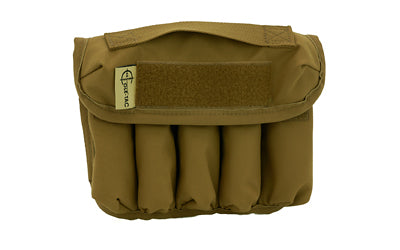 Cole-TAC Can Caddy, Mini, 500 Denier Nylon, 6.5"x7.5"x2.0", Coyote Brown, 5 Slots for Suppressor Storage CD202