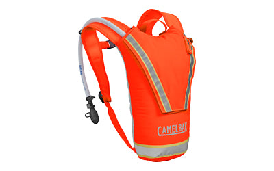 Camelbak Hi-Viz Hydration Pack, Intl' Orange, Made of Cordura, 14.6"x9.1"x6.3", Mil Spec Crux Reservoir Included, Reservoir Holds 2.5 Liters, Hydration Only, Reflectivity On Pack 1736801000