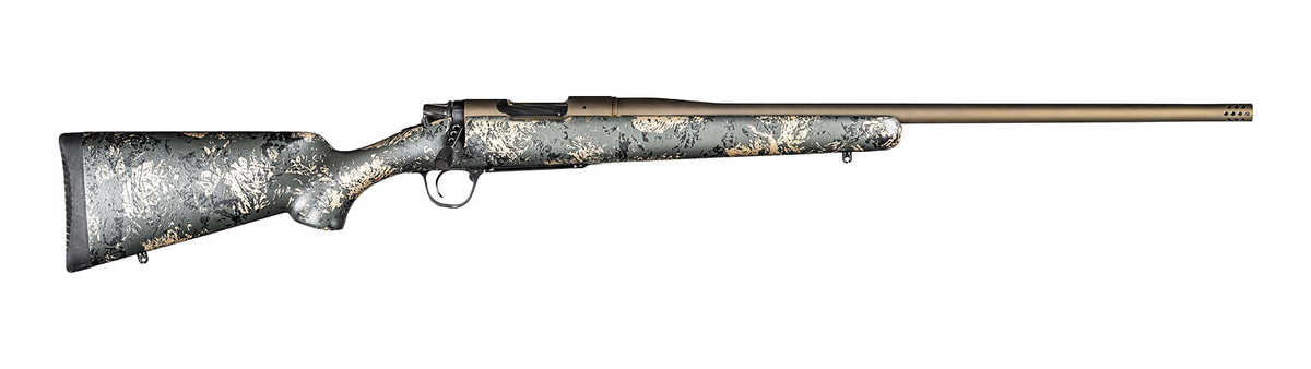 Christensen Arms 801-01348-00 Mesa FFT TI Full Size 22 Creedmoor 4+1 20" Burnt Bronze Cerakote Threaded Barrel, Burnt Bronze Cerakote Titanium Drilled & Tapped Receiver, Carbon w/Green & Tan Accents F