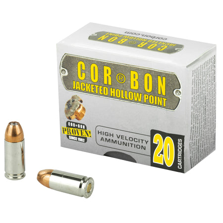 Cor-Bon 9mm Luger +P Self Defense 115gr JHP Ammo