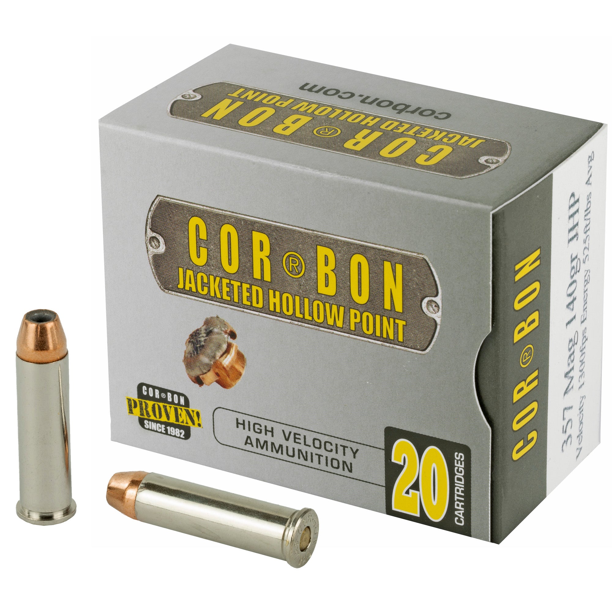 Cor-Bon 357140 Self Defense Jacketed Hollow Point 140 Grain .357 Magnum 1300 FPS