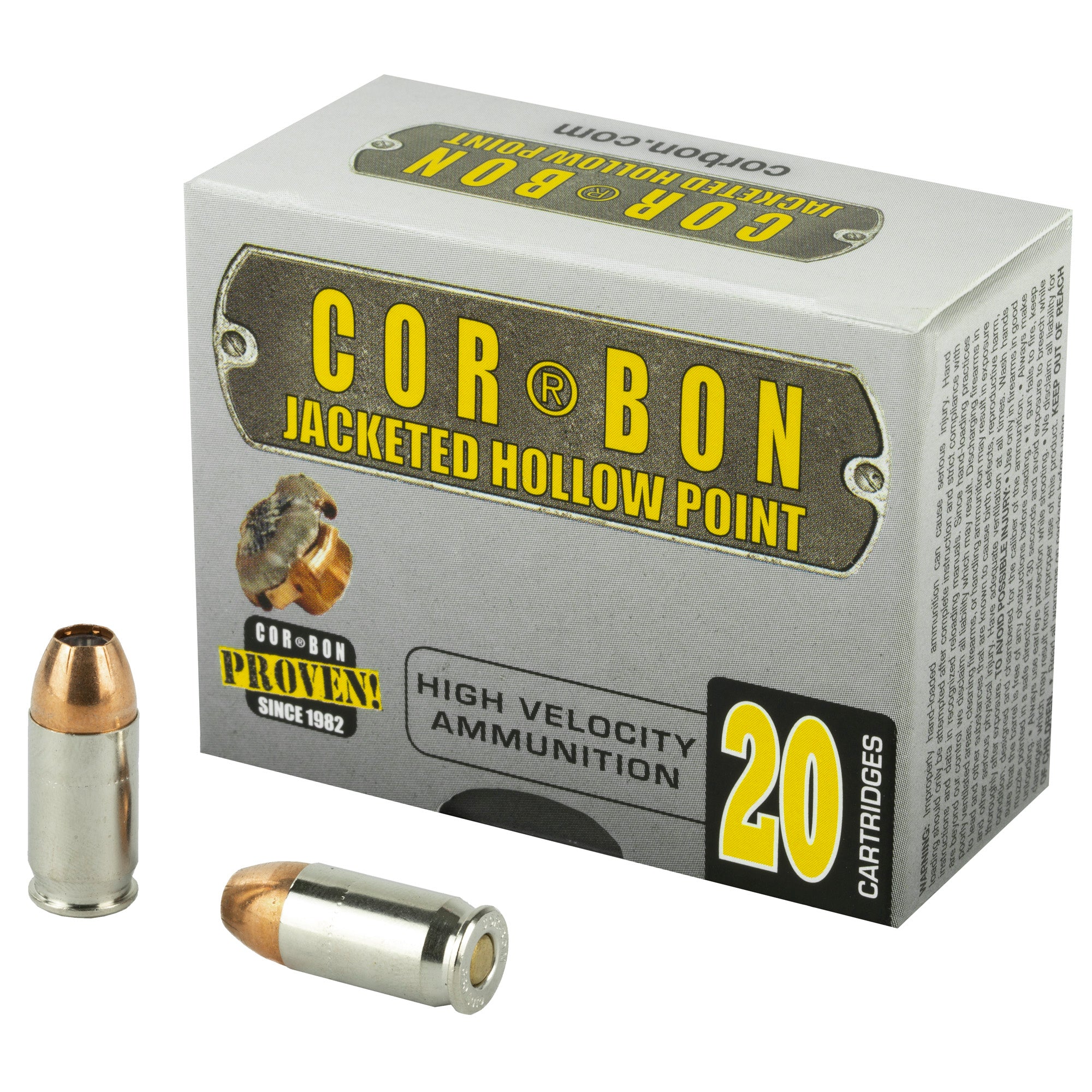 Cor-Bon 38090 Self Defense Jacketed Hollow Point 90 Grain .380 ACP/Auto 1050 FPS
