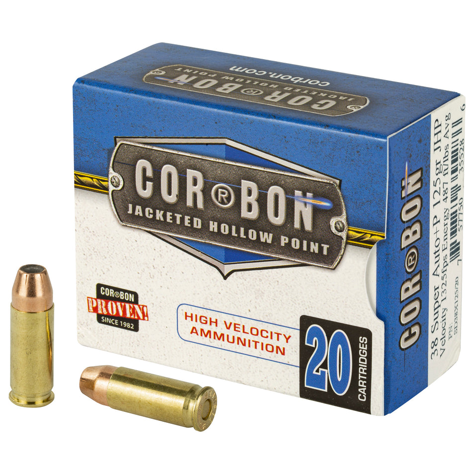 Cor-Bon .38 Super +P Self Defense 125gr JHP Ammo