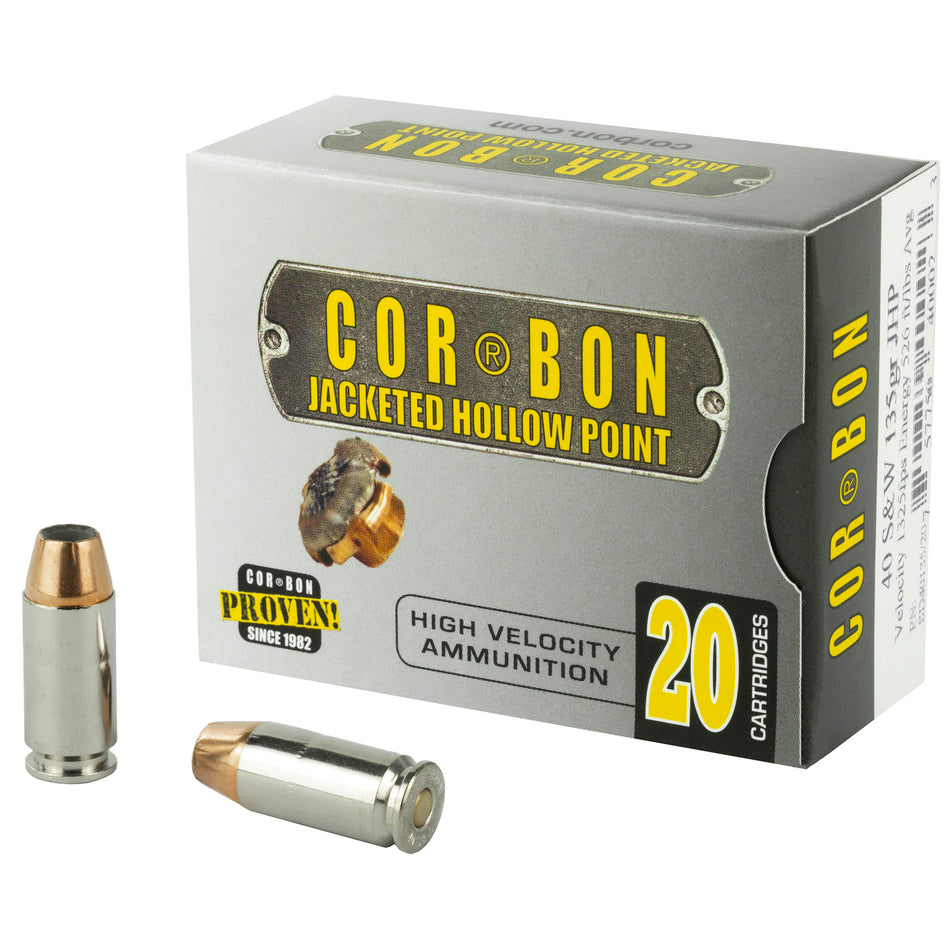 Cor-Bon SD4013520 Self Defense Jacketed Hollow Point 135 Grain .40 S&W 1325 FPS