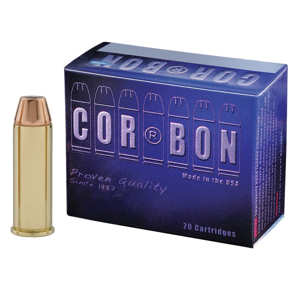 Cor-Bon SD44S16520 Self Defense Jacketed Hollow Point 165 Grain .44 S&W Special 1050 FPS