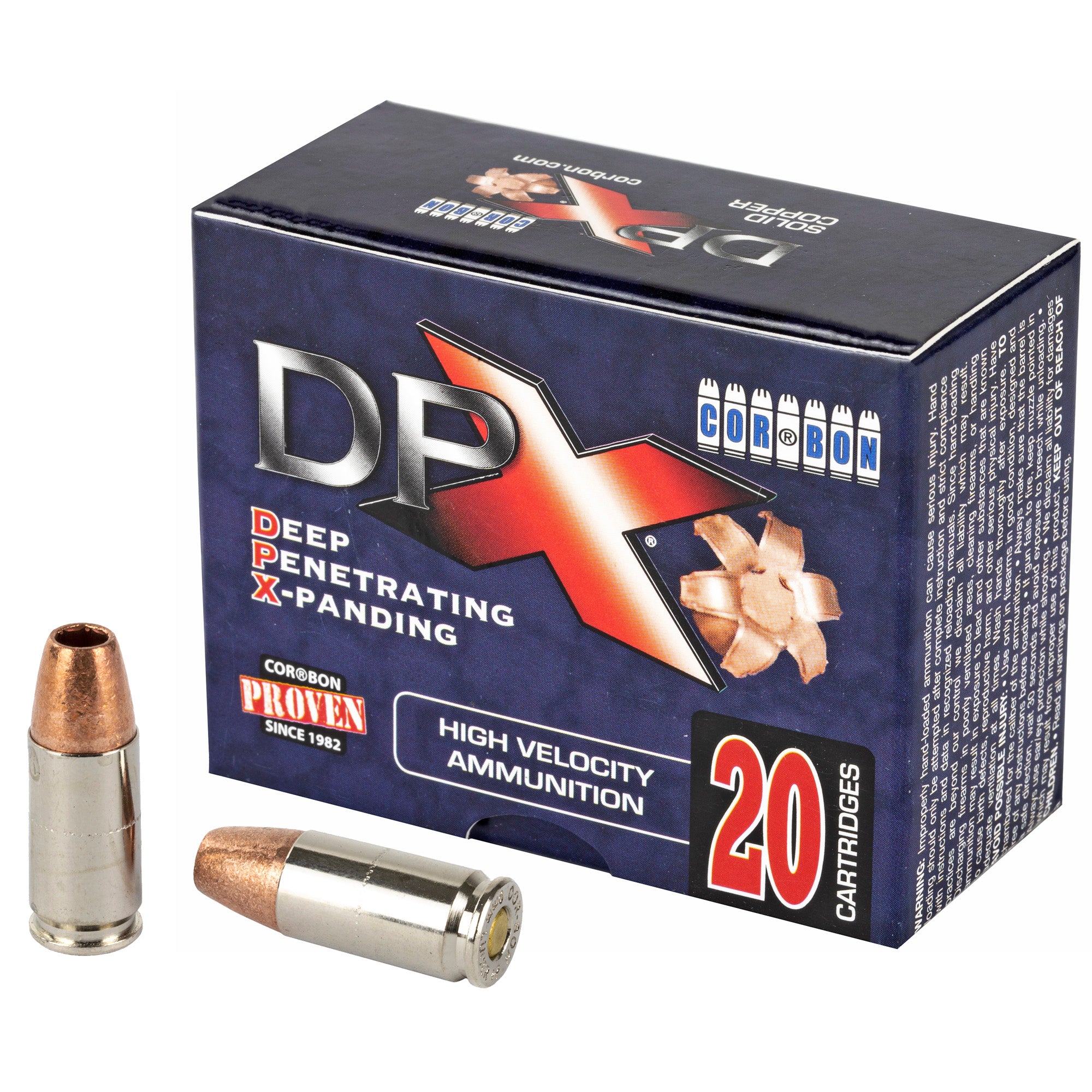 Cor-Bon DPX09115 Deep Penetrating X bullet +P XPB Jacketed Hollow Point 115 Grain 9mm Luger/Parabellum