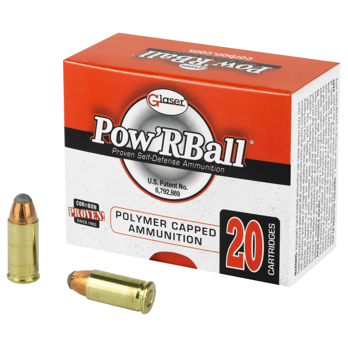 Cor-Bon .32 ACP Glaser Pow'rBall 55gr JHP Ammo