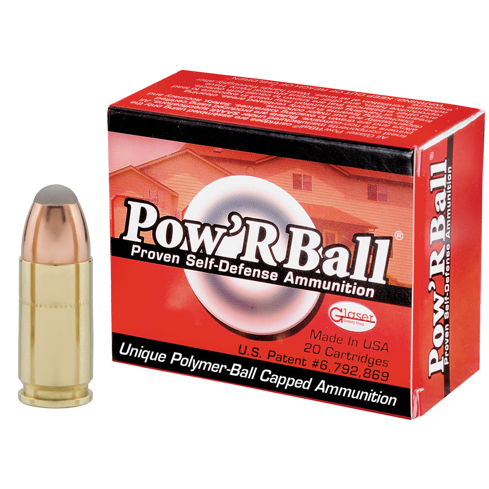 Cor-Bon PB9100 Glaser Pow'rBall +P Jacketed Hollow Point 100 Grain 9mm Luger/Parabellum 1475 FPS