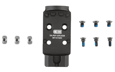 C&H Precision V4, Optic Mounting Plate, For Springfield Prodigy to Holosun EPS/EPS Carry, Matte Finish, Black AOS-EPS-RSR