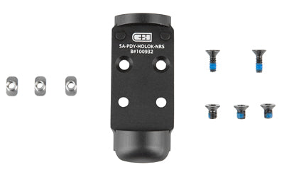 C&H Precision V4, Optic Mounting Plate, For Prodigy to Holosun 407K/507K, Matte Finish, Black AOS-HOLOk-NRS
