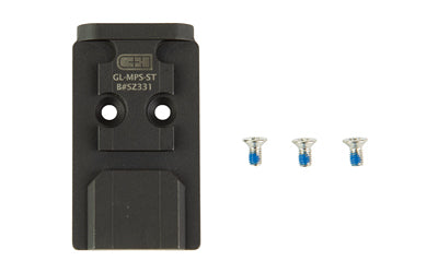 C&H Precision V4, Optic Mounting Plate, Fits Glock MOS, Steiner MPS, Anodized Finish, Black GL-MPS-ST