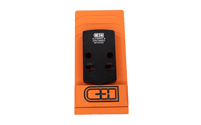 C&H Precision V4, Optic Mounting Plate, Fits Glock 43x/48 MOS to  Trijicon RMRcc, Anodized Finish, Black, Includes Mounting Hardware GLX-RMRcc