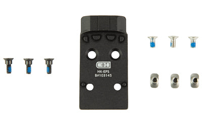 C&H Precision Optic Mounting Plate, Fits HK VP9, Holosun EPS/EPS Carry/SCS Carry, Anodized Finish, Black HK-EPS