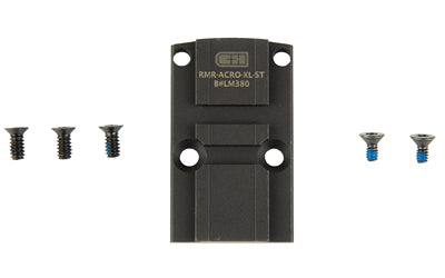 C&H Precision Optic Mounting Plate, Fits Trijicon RMR, RMR to Aimpoint ACRO & C&H Duty/Duty-XL, Anodized Finish, Black RMR-ACRO-XL-ST
