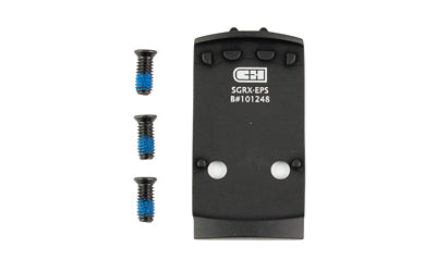 C&H Precision V4, Optic Mounting Plate, For Sig Sauer P320 RX/Pro Series/AXG to Holosun EPS/EPS Carry, Anodized Finish, Black SGRX-EPS