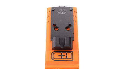 C&H Precision V4, Optic Mounting Plate, For Sig Sauer P320 X-FIVE/M17/M18 with Romeo1Pro/DPP Cut to Trijicon RMR/SRO, Holosun 407C/507C/508T/507 Comp, Anodized Finish, Black, Includes Mounting Hardware and 10-8 Rear Sight SGX-RSH-10-8