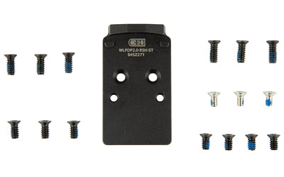 C&H Precision Optic Mounting Plate, Fits Walther PDP 2.0, Trijicon RMR/SRO/RCR, Holosun 407C/507C/507Comp/508T & C&H EDC-XL/Comp, Anodized Finish, Black WLPDP2-0-RSH-ST