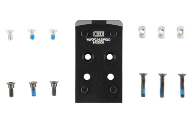 C&H Precision Optic Mounting Plate, Fits Walther PDP 2.0 to Leupold Delta Point Pro and EOTech EFLX, Anodized Finish, Black WLPDP2.0DPPEFLX