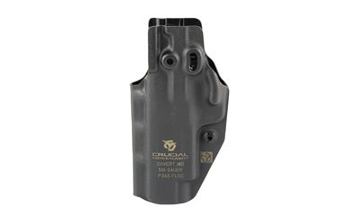Crucial Concealment Covert Inside the Waistband Holster, IWB Holster, Ambidextrous, Fits Sig P365 Fuse, Kydex Construction, Matte Finish, Black 1413
