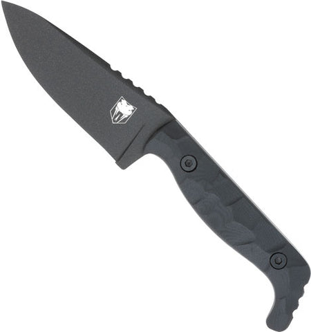 COBRATEC KINGPIN 4" FIXED BLD BLACK D2 STEEL W/KYDEX SHEATH