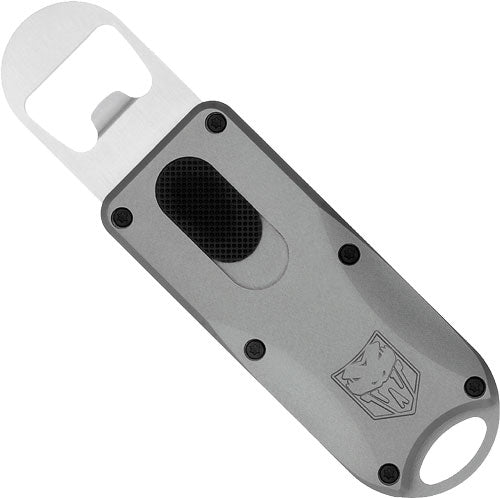COBRATEC OTF BOTTLE OPENER GREY 4.62" OAL W/LANYARD LOOP