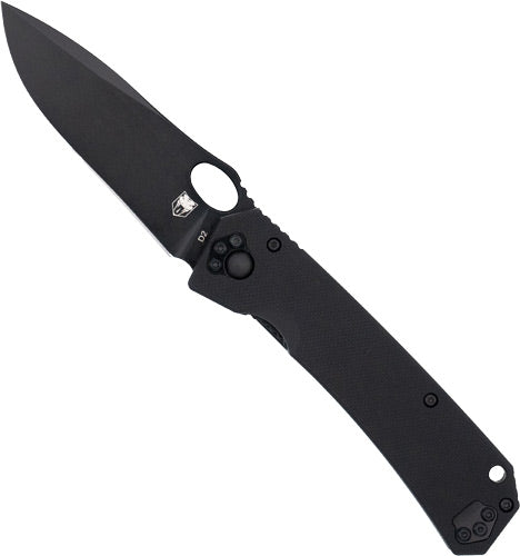 COBRATEC RAVEN 3.25" FOLDER BLACK D2 STEEL W/LANYARD HOLE!