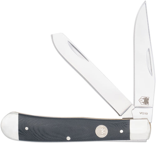 COBRATEC TRAPPER TWO BLADE G-10 BLACK/SS SLIP JOINT