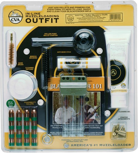 CVA PELLET SHOOTERS OUTFIT 50 CAL ACCESSORY OUTFIT