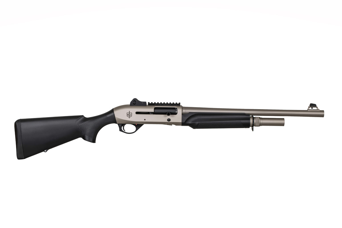 MAC 21000158 2 Tactical Marine 12 Gauge Semi-Auto 3" 5+1 18.50" Electroless Marine Nickel Steel Barrel & Picatinny Rail Steel Receiver, Black Fixed Synthetic Stock
