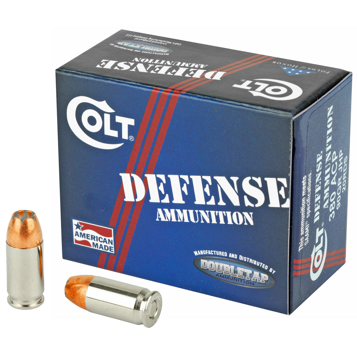 DoubleTap .380 ACP/Auto Colt Defense 90gr JHP Ammo
