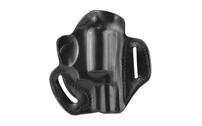 DeSantis Gunhide 002, Speed Scabbard, Belt Holster, 2 Belt Slots, No Tension Screw, Fits 2 1/4" Ruger SP101, Taurus 645, 2" Colt Detective Special, Charter Arms Bulldog, Right Hand, Black Leather 002BA22Z0