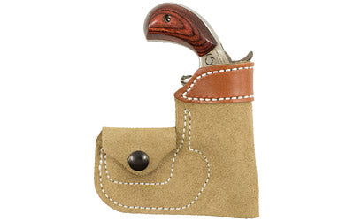 DeSantis Gunhide North American Arms Pocket Holster, Fits North American Arms with 1" - 1 1/8" Barrel, Ambidextrous, Ammo Pouch, Leather Material, Tan Finish 109NAX4Z0